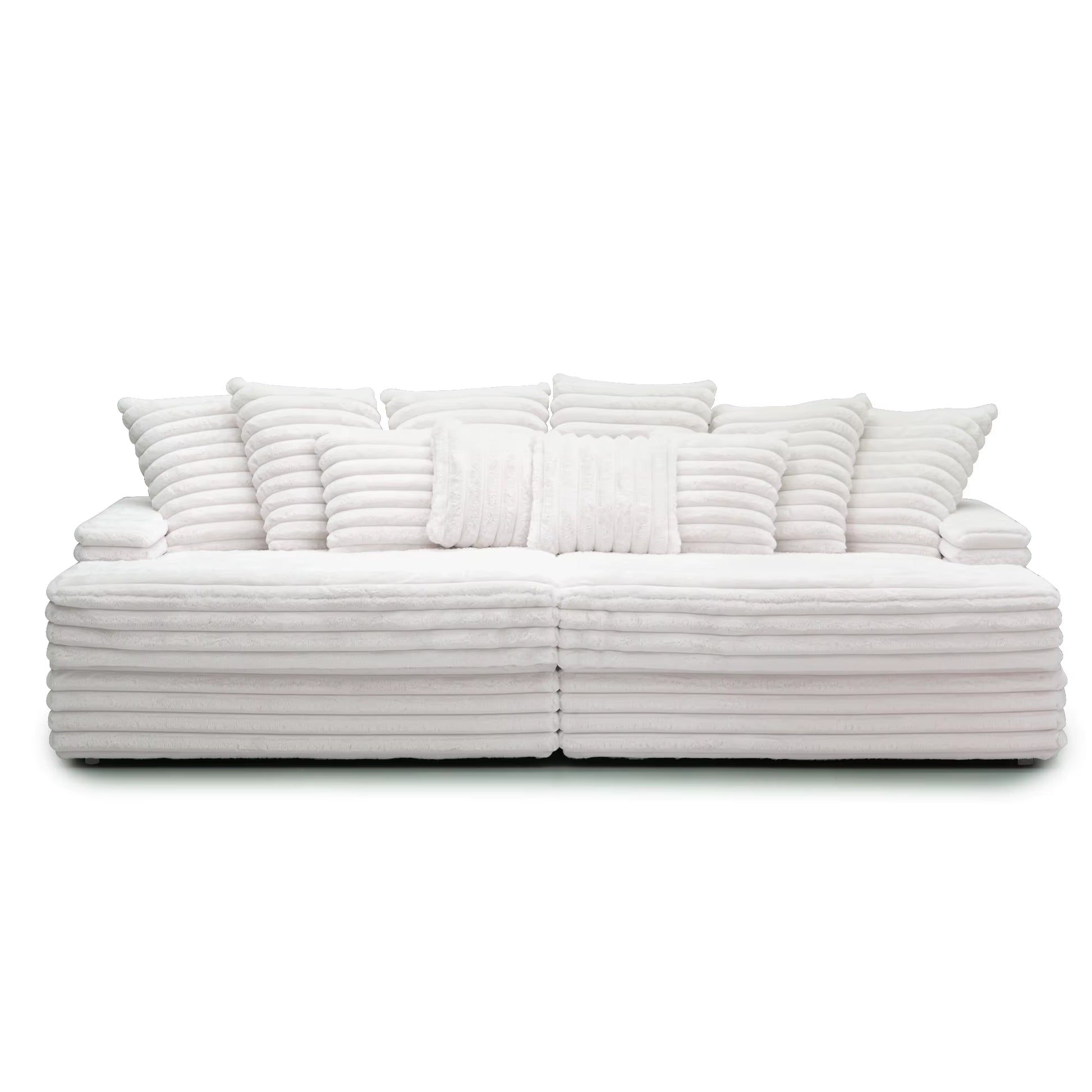 C-A USA Showrooms in Stock Thick Striped Corduroy Single and Loveseat Soft Sofa Bed Black Gray White Living Room Couch