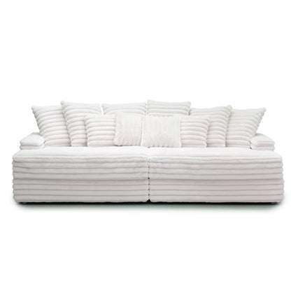 C-A USA Showrooms in Stock Thick Striped Corduroy Single and Loveseat Soft Sofa Bed Black Gray White Living Room Couch