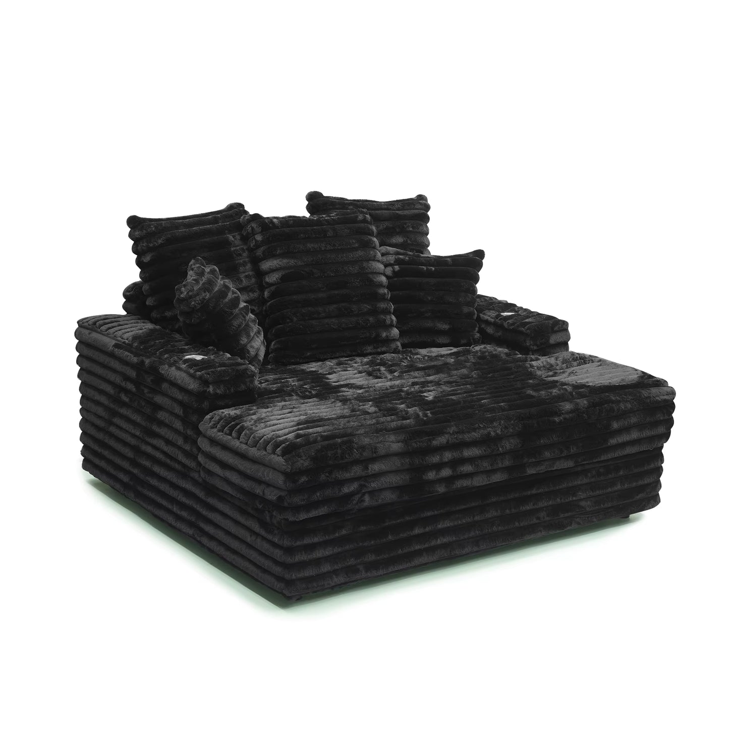 C-A USA Showrooms in Stock Thick Striped Corduroy Single and Loveseat Soft Sofa Bed Black Gray White Living Room Couch
