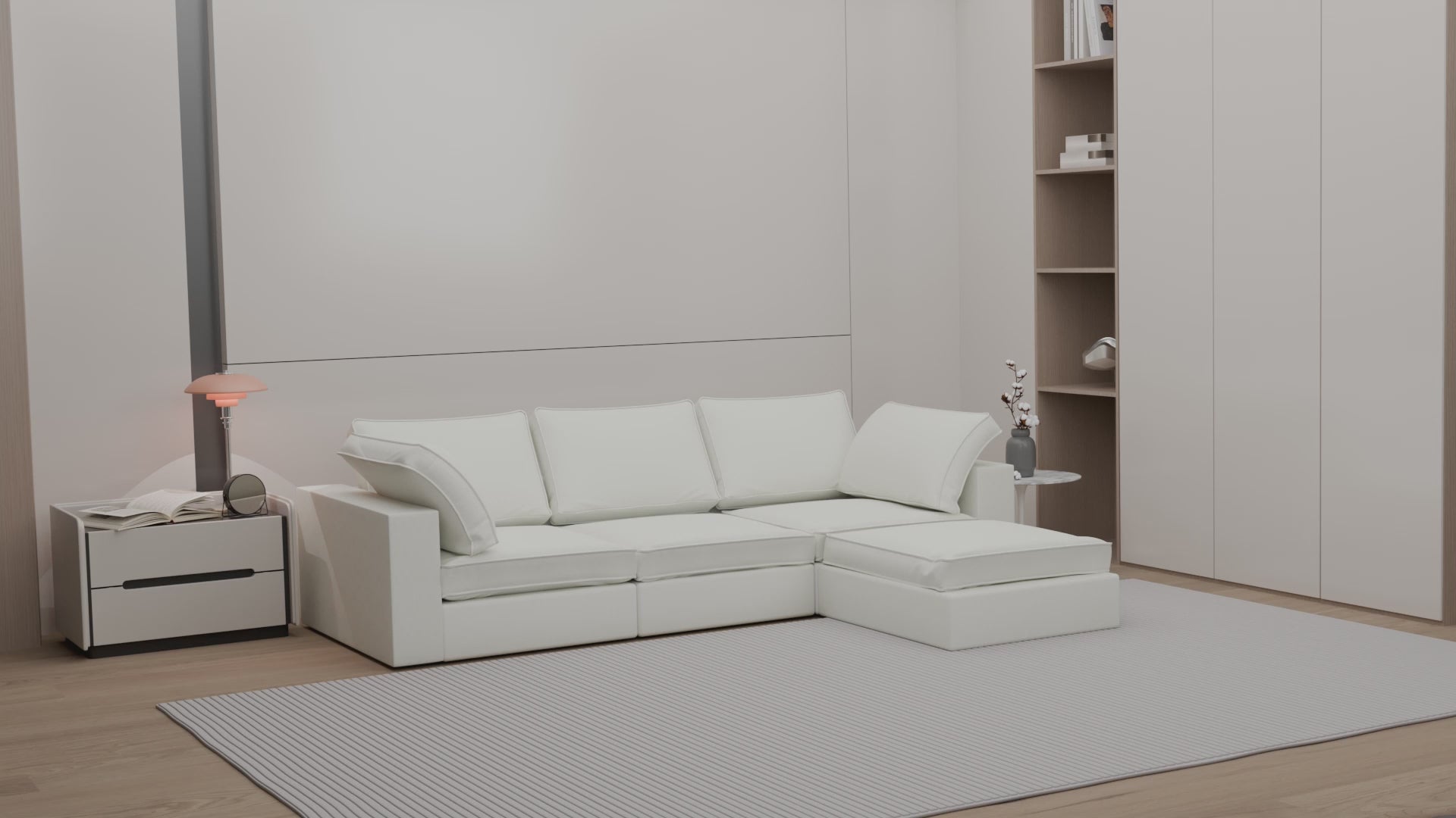 Load video: Luxury feather comfort engineered to hold its shape for years.